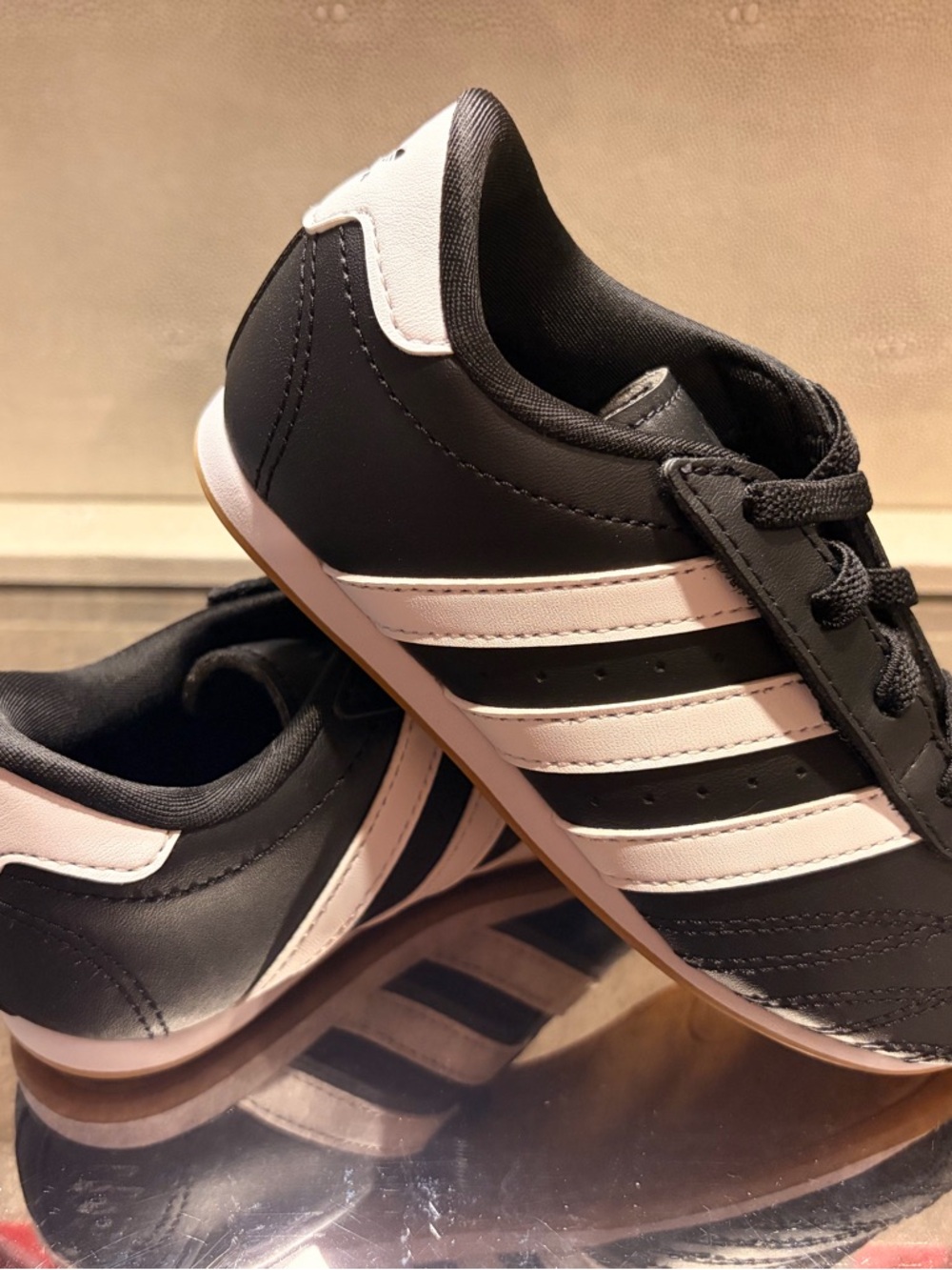 Adidas Taekwondo Kids Black and White Athletic Sneakers 10C